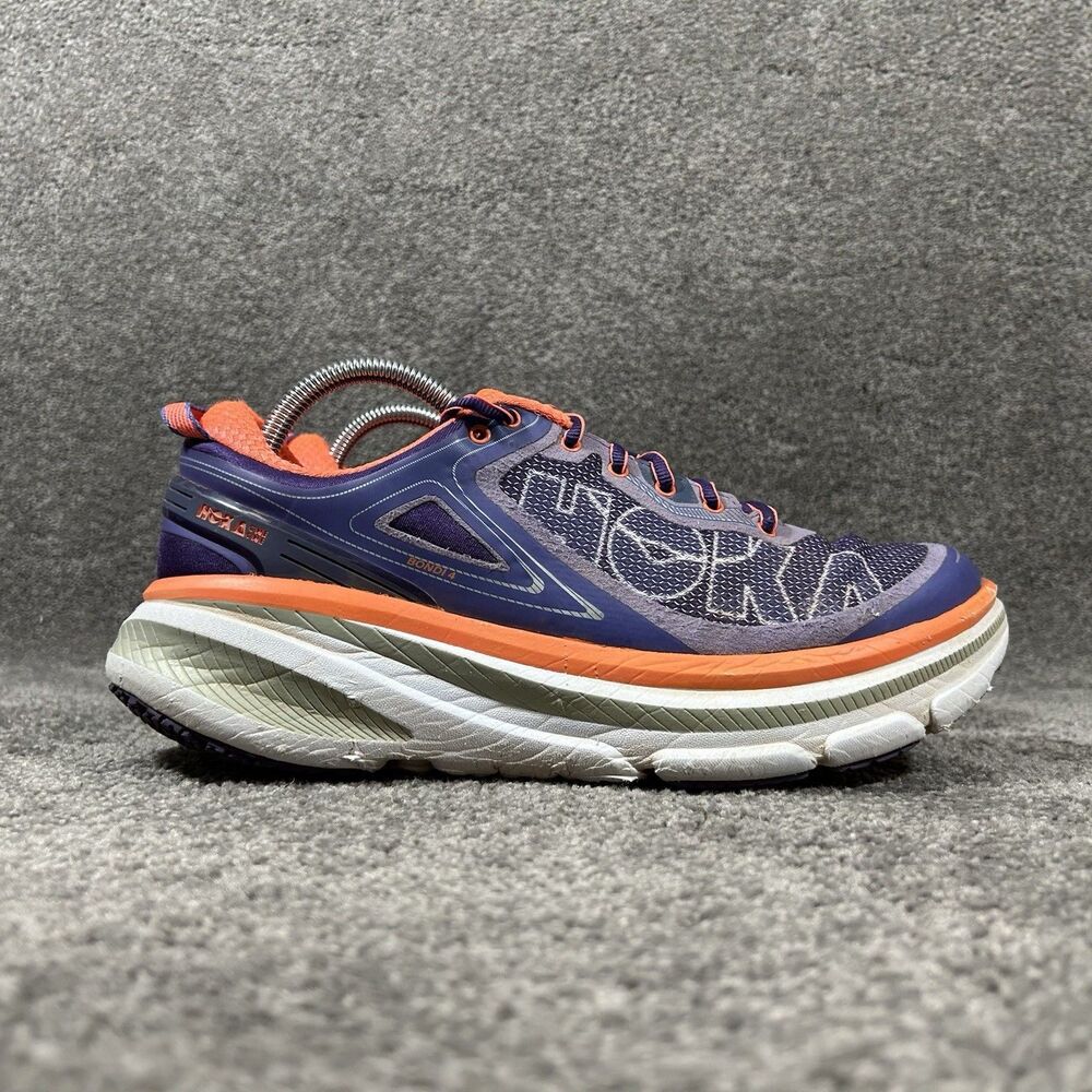 Hoka One One Bondi 4 1007862 CBNCR Women Size 10.5 Purple Running Shoes Used